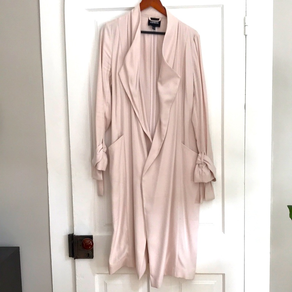 EXPRESS relaxed shawl collared trench coat